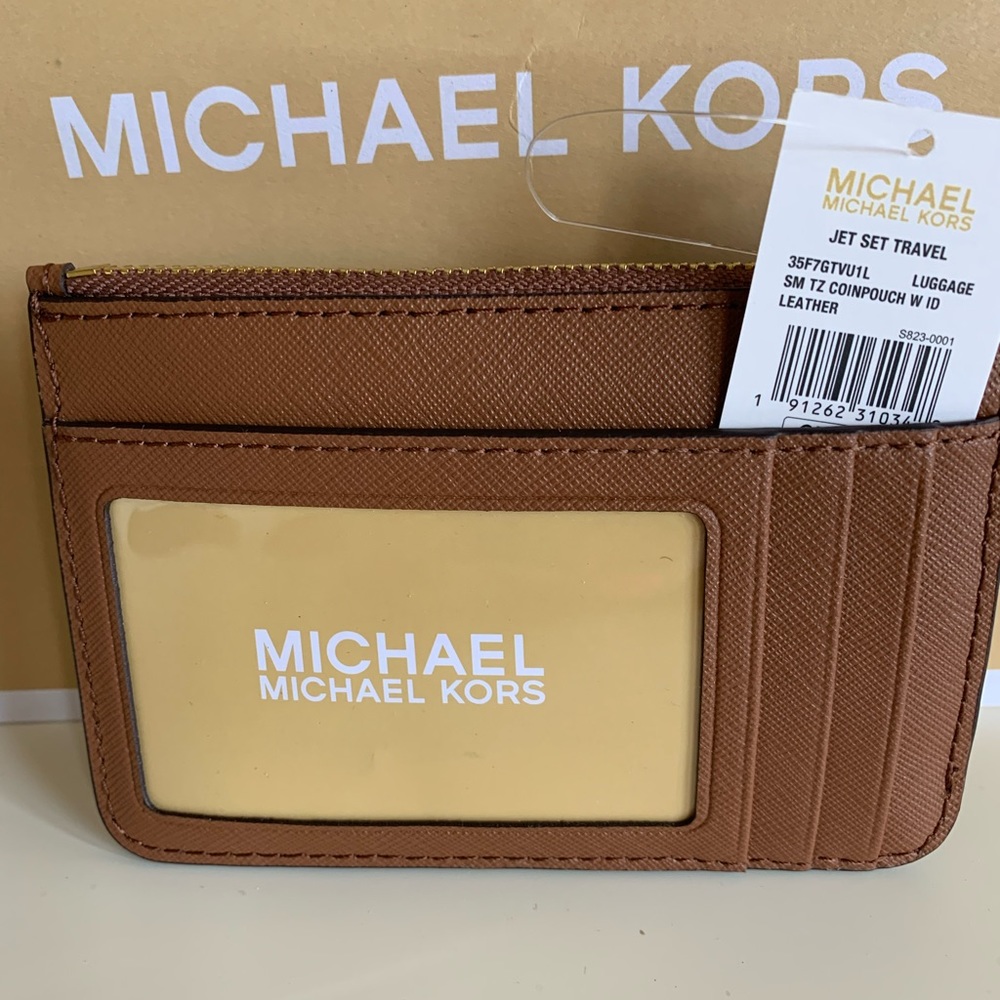 MICHAEL KORS JET SET TRAVEL COIN POUCH/KEYCHAIN